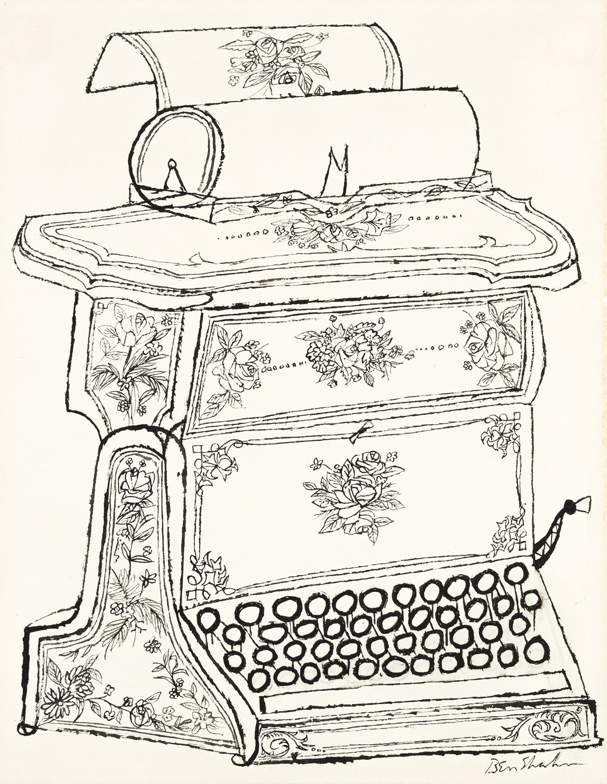 BEN SHAHN (1898-1969) Untitled (Sholes and Glidden Typewriter).